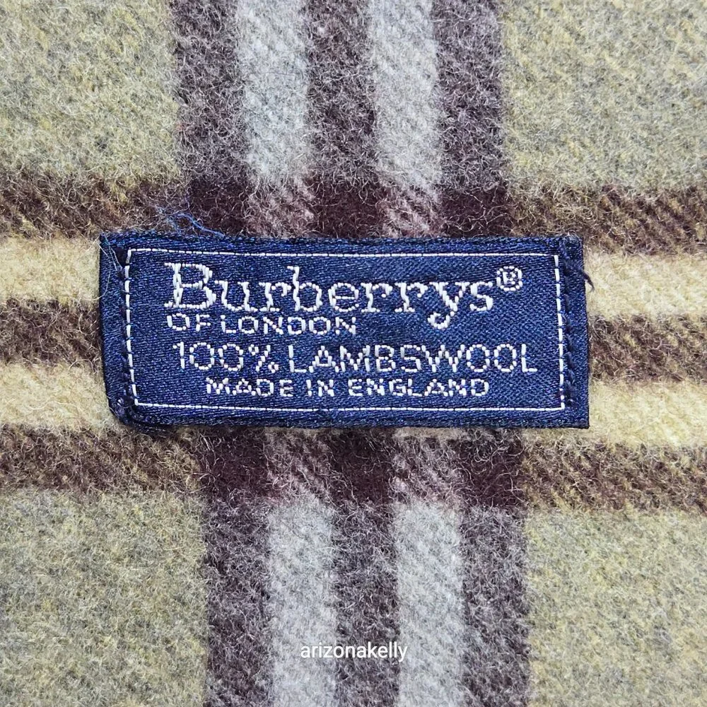 PERFECT! Vintage Burberry Wool Plaid Scarf